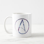 Mug Symbole d'athée de l'espace (Gauche)