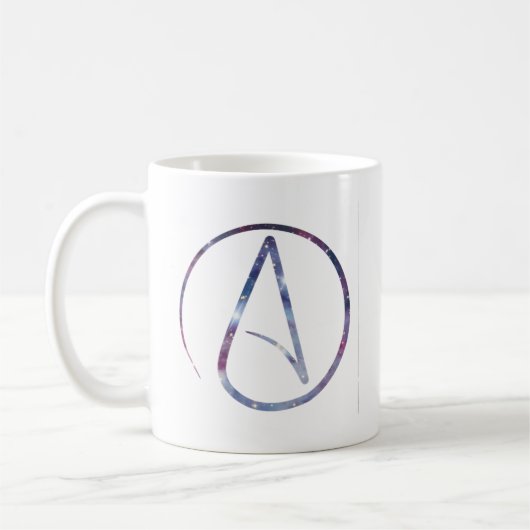 Mug Symbole d'athée de l'espace (Gauche)