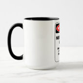 Mug Symbole d'avertissement amusant/Menopausal (Gauche)