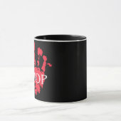 Mug Symbole d'avertissement de l'empreinte rouge gras  (Centre)