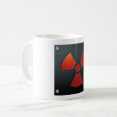 Mug Symbole d'avertissement de radiation Panneau métal (Devant gauche)