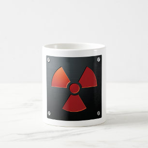 Mug Symbole d'avertissement de radiation Panneau métal
