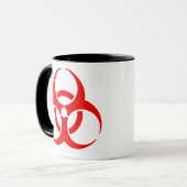 Mug Symbole de bioaléa rouge (Devant gauche)