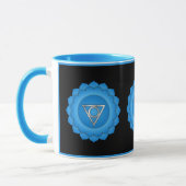 Mug Symbole de Chakra Throat Bleu Mindfult et guérison (Gauche)
