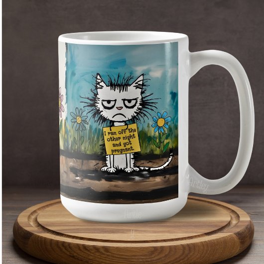 Mug Symbole de chat amusant Phrase Cute Cartoon