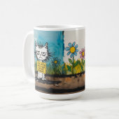 Mug Symbole de chat amusant Phrase Cute Cartoon (Devant gauche)