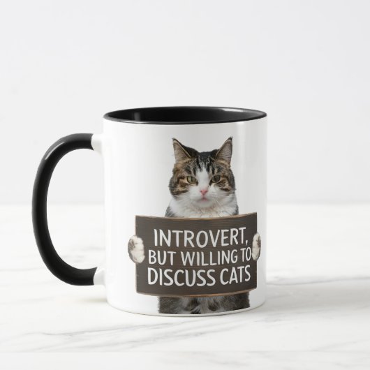 Mug Symbole de chat initié drôle (Gauche)