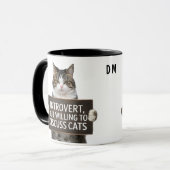 Mug Symbole de chat initié drôle (Devant gauche)