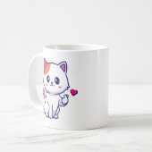 Mug Symbole de chat mignon en amour main-57577 (Devant gauche)
