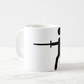 Mug symbole de clôture noire (Devant gauche)