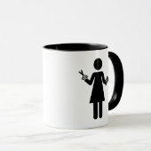 Mug Symbole de coiffeur (Devant droit)