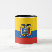 Mug Symbole de drapeau de pays de l'Equateur longtemps (Centre)