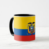 Mug Symbole de drapeau de pays de l'Equateur longtemps (Devant gauche)