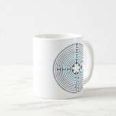 Mug Symbole de géométrie sacrée - Chartres Labyrinthe  (Devant droit)
