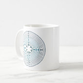 Mug Symbole de géométrie sacrée - Chartres Labyrinthe  (Devant gauche)