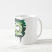 Mug Symbole de graffiti à lanterne verte (Devant droit)