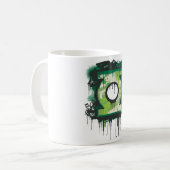 Mug Symbole de graffiti à lanterne verte (Devant gauche)