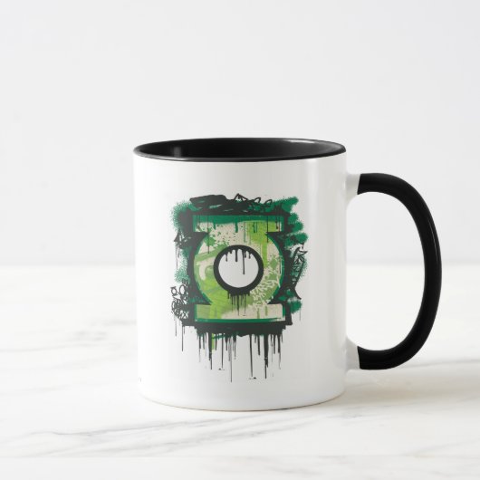 Mug Symbole de graffiti à lanterne verte (Droite)