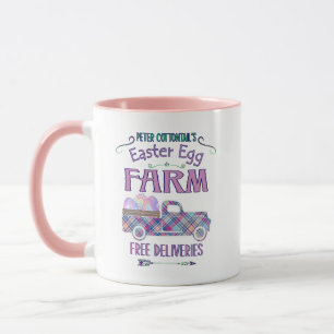 Mug Symbole de la ferme d'oeufs de Pâques Camion antiq