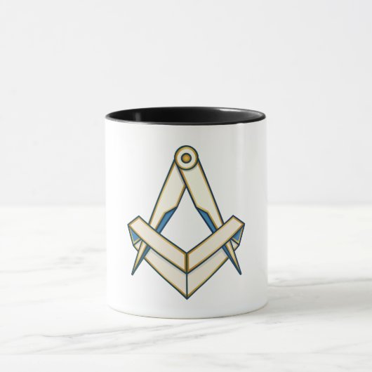 Mug symbole de la franc-maçonnerie origami (Centre)