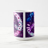 Mug SYMBOLE DE LA PAIX Abstraite Hippie Art violet ble (Centre)