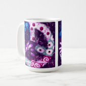 Mug SYMBOLE DE LA PAIX Abstraite Hippie Art violet ble (Devant gauche)