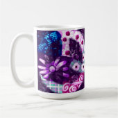 Mug SYMBOLE DE LA PAIX Abstraite Hippie Art violet ble (Gauche)