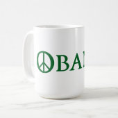 Mug SYMBOLE DE LA PAIX D'Obama (Devant gauche)