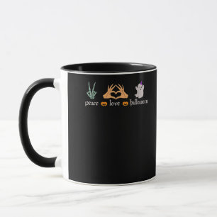 Mug SYMBOLE DE LA Paix Halloween Squelette sorcière ma