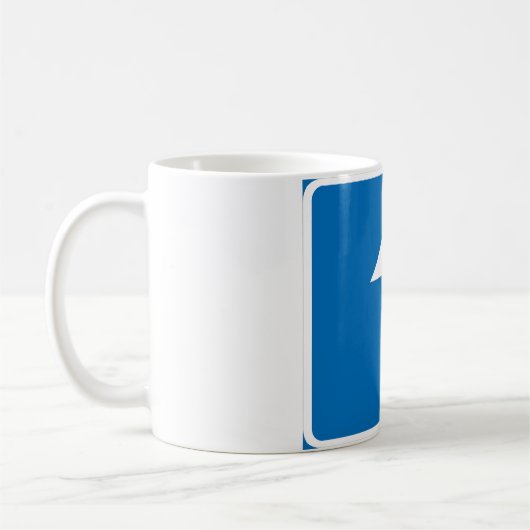 Mug Symbole de la route à sens unique bleu - Inscripti (Gauche)
