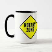 Mug Symbole de la route jaune de la zone Noire (Gauche)