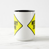 Mug Symbole de la route jaune de la zone Noire (Centre)