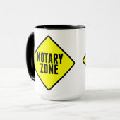 Mug Symbole de la route jaune de la zone Noire (Devant gauche)