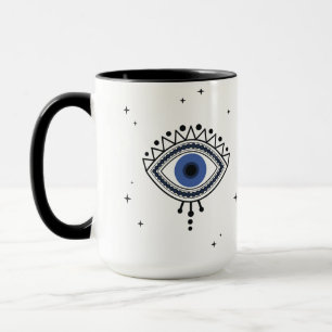 Mug Symbole de la sorcière magique de l'oeil bleu de 