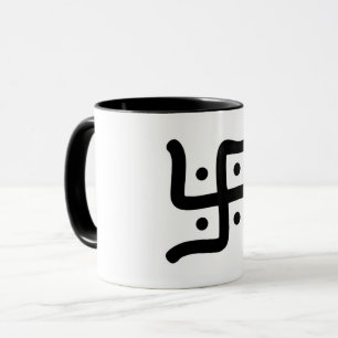Mug symbole de la swastika hindoue traditionnelle indi