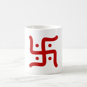 Mug symbole de la swastika hindoue traditionnelle indi