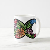 Mug Symbole de la Triple Lune Fleurir (Devant droit)