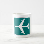 Mug Symbole de l'aéroport Icône Voyage de l'avion (Centre)
