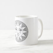 Mug Symbole de l'astronome noir et blanc (Devant droit)