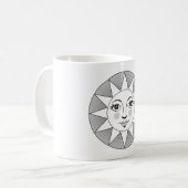 Mug Symbole de l'astronome noir et blanc (Devant gauche)