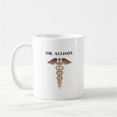 Mug Symbole de l'élégance du docteur Gold Caduceus Per (Gauche)