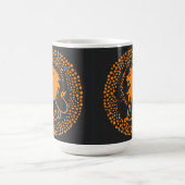 Mug Symbole de leo zodiaque avec tête de lion dorée (Centre)