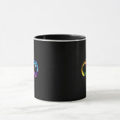 Mug Symbole de l'infini des comètes arc-en-ciel (Centre)