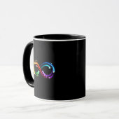 Mug Symbole de l'infini des comètes arc-en-ciel (Devant gauche)