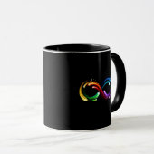 Mug Symbole de l'infini des comètes arc-en-ciel (Devant droit)