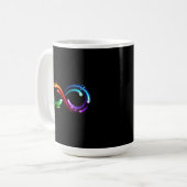 Mug Symbole de l'infini des comètes arc-en-ciel (Devant gauche)