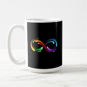 Mug Symbole de l'infini des comètes arc-en-ciel