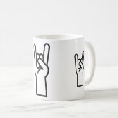 Mug Symbole de main de roche et de petit pain (Devant droit)