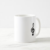 Mug Symbole de musique Treble Clef simple musique (Devant droit)