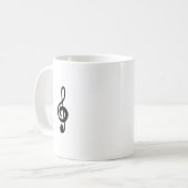 Mug Symbole de musique Treble Clef simple musique (Devant gauche)